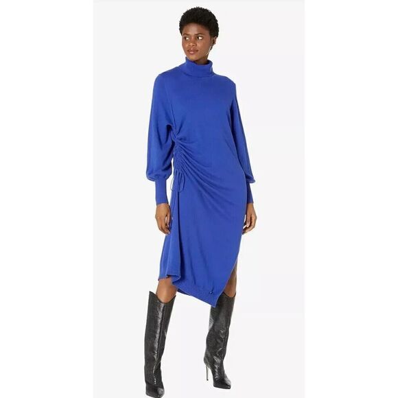 NEW Ted Baker Aavvaa Long Sleeve Wool Blend Bright Blue Sweater Dress 2 US 6 - Picture 6 of 7